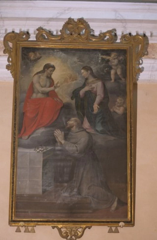   49-Orsola Caccia-San Francesco in adorazione di Gesù e della Madonna
